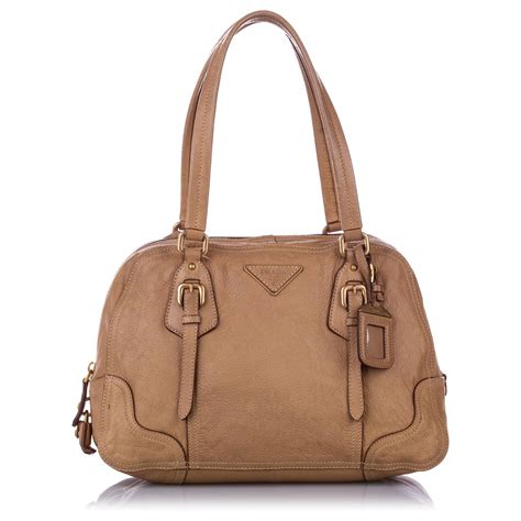 Prada Cervo Antik Leather Shoulder Bag on SALE 